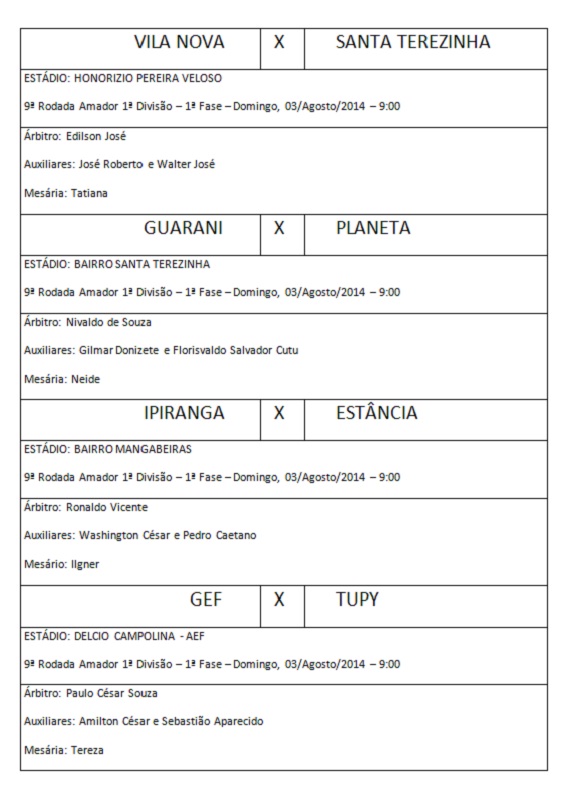 Arbitragem 9ª rodada Amadorão - 1